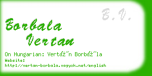 borbala vertan business card